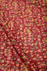 Wine Color Chiffon Floral Zari Border Printed Saree