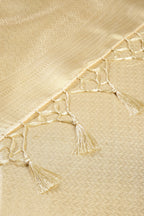 Cream Color South Silk Zari Woven Saree