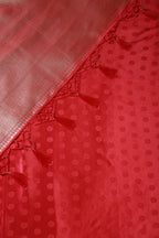 Bottle Green & Red Floral Zari Woven Sarees