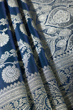 Blue Zari Woven Banarasi Silk Saree