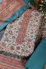 Firozi Color Pashmina Floral Printed Unstitched Suit Fabric