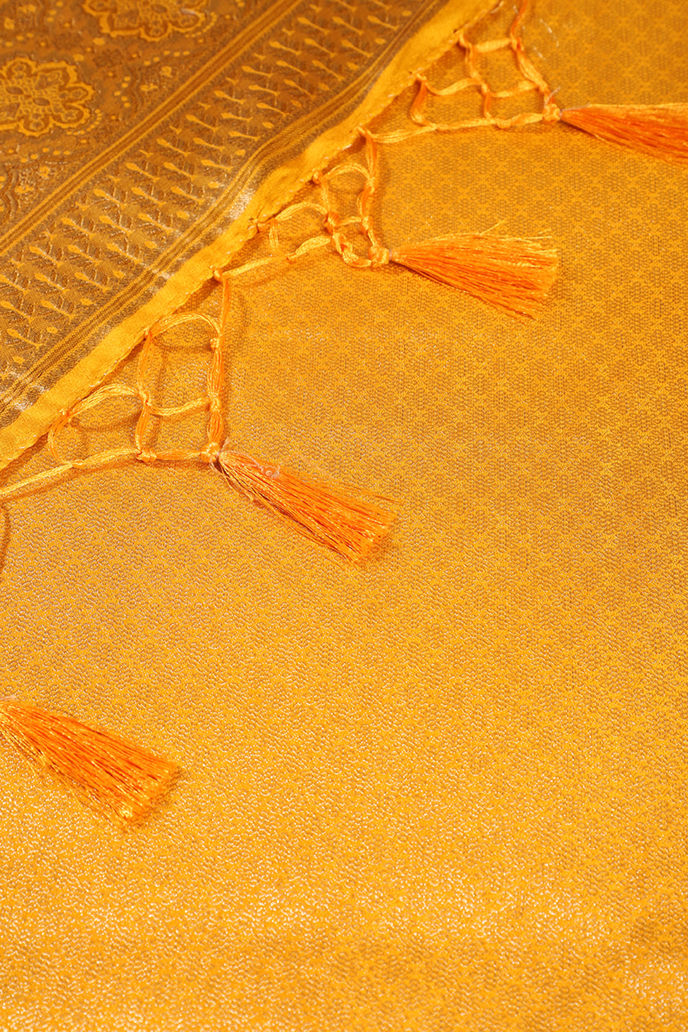 Yellow Colour Silk Zari Woven Saree