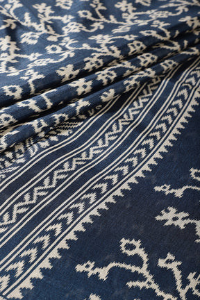 Navy Color Cotton Silk Printed Saree