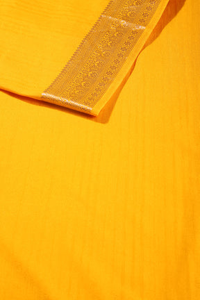 Yellow Colour Cotton Silk Zari Woven Saree
