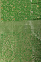 Green Floral Zaal Woven Silk Banarasi Saree