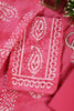 Dark Pink Shibori Printed Unstitched Suit Fabric