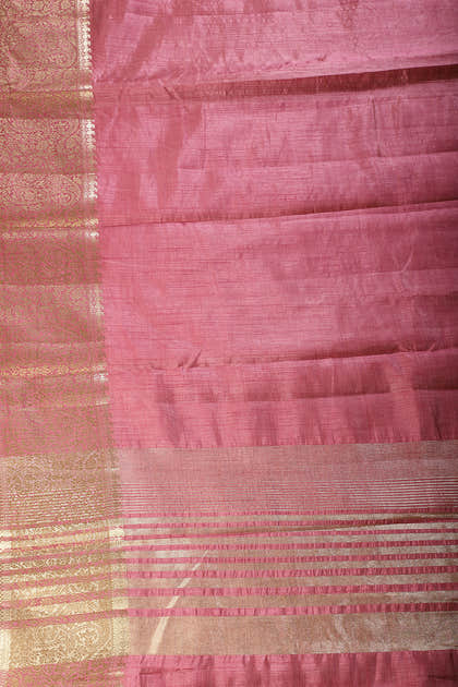 Dusty Mauve Cotton Silk Woven Saree