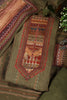 Olive Green Printed Spun Unstitched Suit Material