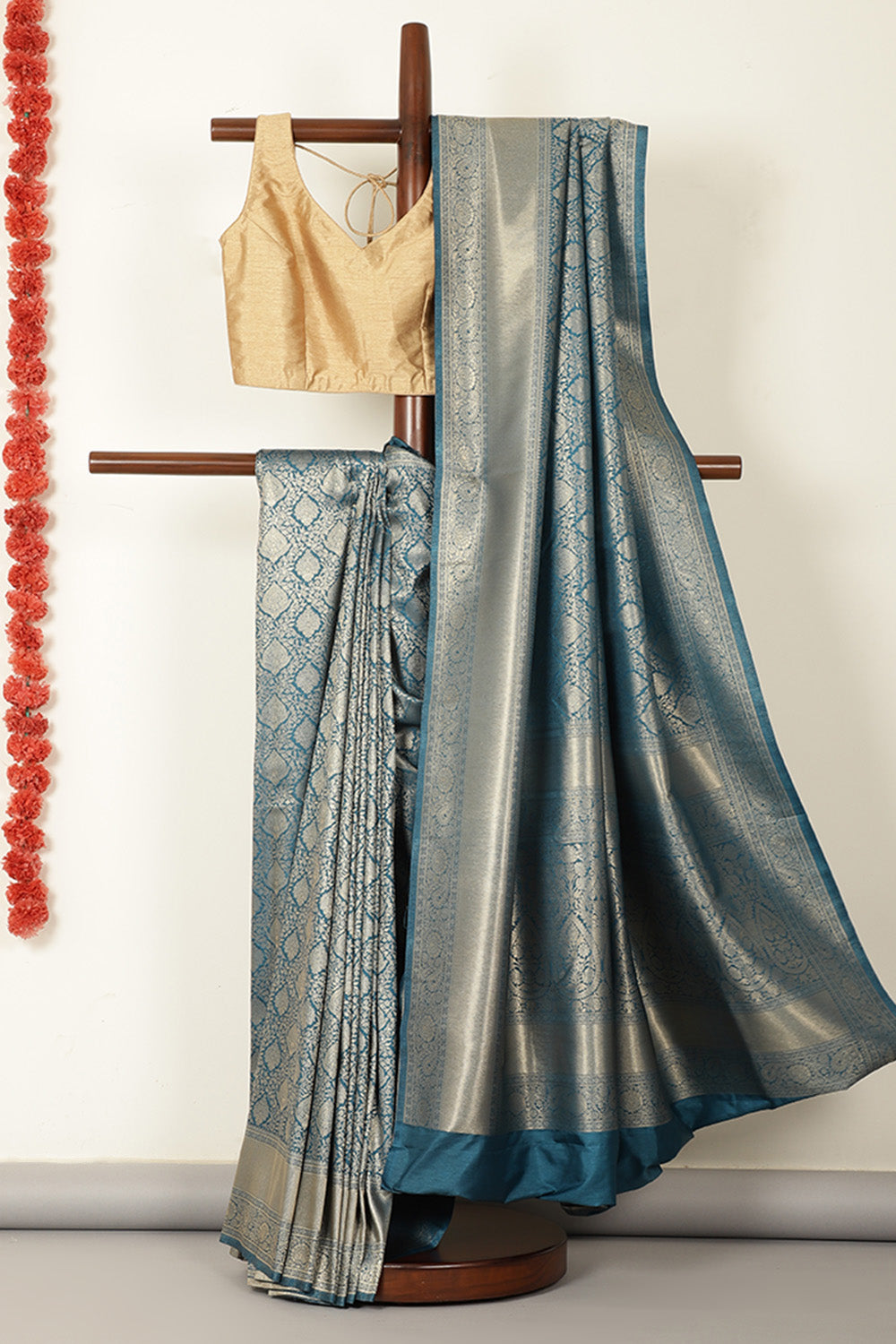 Royal Blue Soft Silk Zari Woven Saree