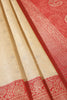Tussar & Red Dual Toned Soft Silk Zari Woven Saree