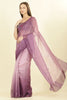 Ombre Mauve Organza Saree With Mirror Work