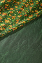 Green Color Chiffon Floral Printed Saree