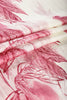 Magenta & Cream Dual Tone Color Floral Printed Chiffon Saree