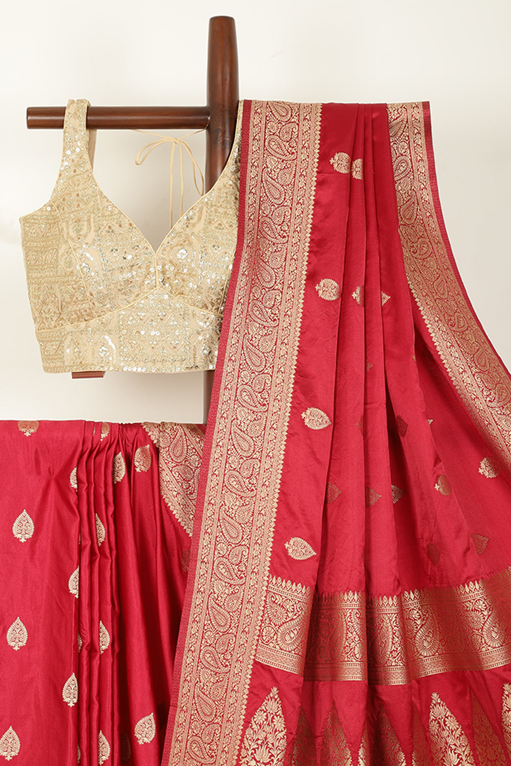 Sarice Color Marron Color South Silk Zari Woven Saree – Meena Bazaar Shop