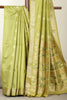 Sage Green Chanderi Silk Resham & Zari Woven Saree
