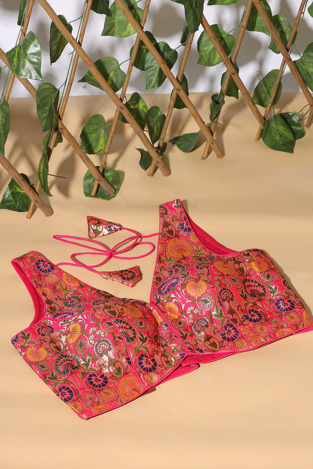 Rani Brocade Sik Resham And Zari Woven Readymade Blouse
