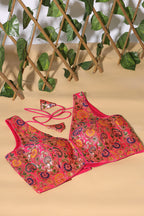 Rani Brocade Sik Resham And Zari Woven Readymade Blouse