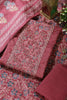 Light Maroon Chanderi Silk Mirror & Resham worked Unstitched Suit