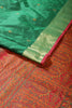 Green & Maroon Silk Resham And Zari Woven Saree