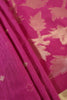 Purple Tussar Silk Floral Zari Woven Saree