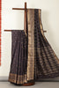 Black Cotton Zari & Resham Woven Saree