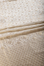 Cream Woven South Silk Saree
