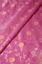 Bashful Pink Colour Zari Woven South Silk Saree