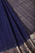 Navy Chinon Crepe Swaroski Work Saree