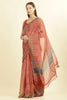 Rust Bandhani Printed Cotton Saree