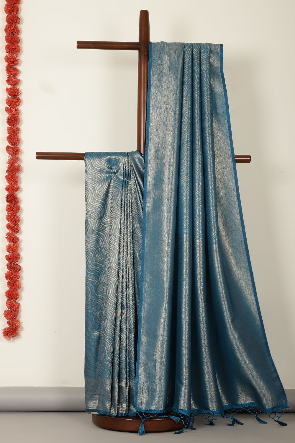 Royal Blue Zari Woven Soft Silk Saree