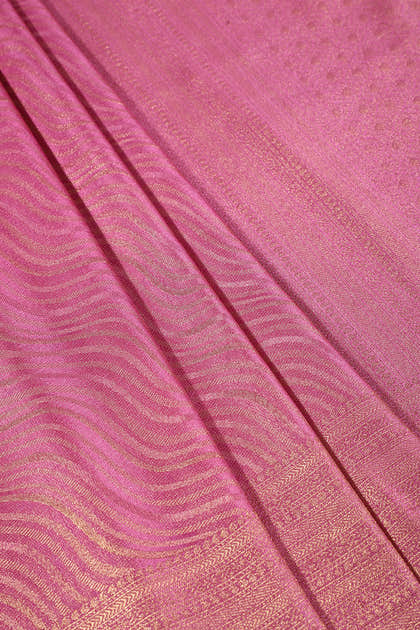 Dusty Pink Colour Soft Silk Leheria Zari Woven Saree