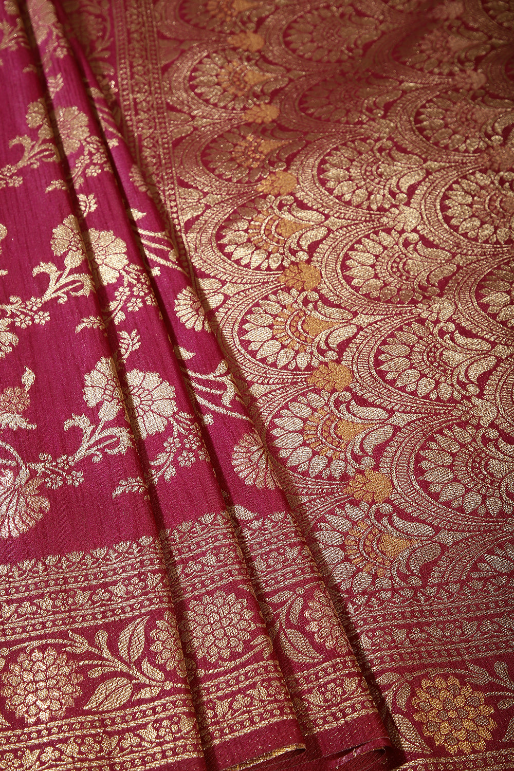 Wine Color Raw Silk Woven Saree