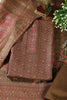 Brown Pashmina Floral Printed Unstitched Suit Material