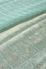 Turquoise Color Georgette Saree with Zari Pinstripes