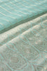 Turquoise Color Georgette Saree with Zari Pinstripes