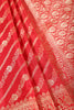 Red Color Banarasi Woven Tussar Silk Saree