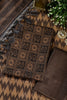 Mustard & Black Chanderi Cotton Digital Printed Unstiched Suit Material