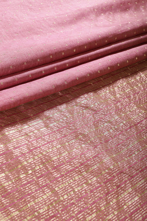 Dusty Pink Zari Woven Silk Saree