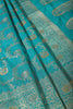 Teal Silk Floral Zaal Woven Banarasi Saree