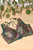 Bottle Green Brocade Sik Resham And Zari Woven Readymade Blouse