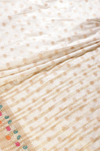 Cream Color Silk Resham & Zari Woven Saree