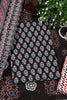 Black Poplin Cotton Printed Unstitched Suit Material