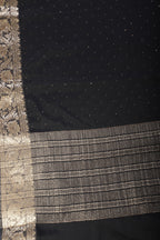 Black Chinon Crepe Swaroski Work Saree