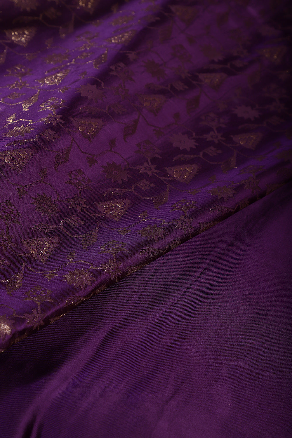 Purple Woven South Silk Saree