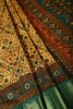 Mustard Color Tussar Silk Blossom Printed Saree