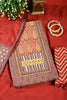 Brown & Marron Color Twill Cotton Printed Unstitched Suit Material