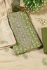 Green Cotton Digital Buta-Printed & Neck Embroidered Unstitched Suit