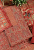 Rust Colour Pashmina Digital Printed Unstitched Suit Fabric