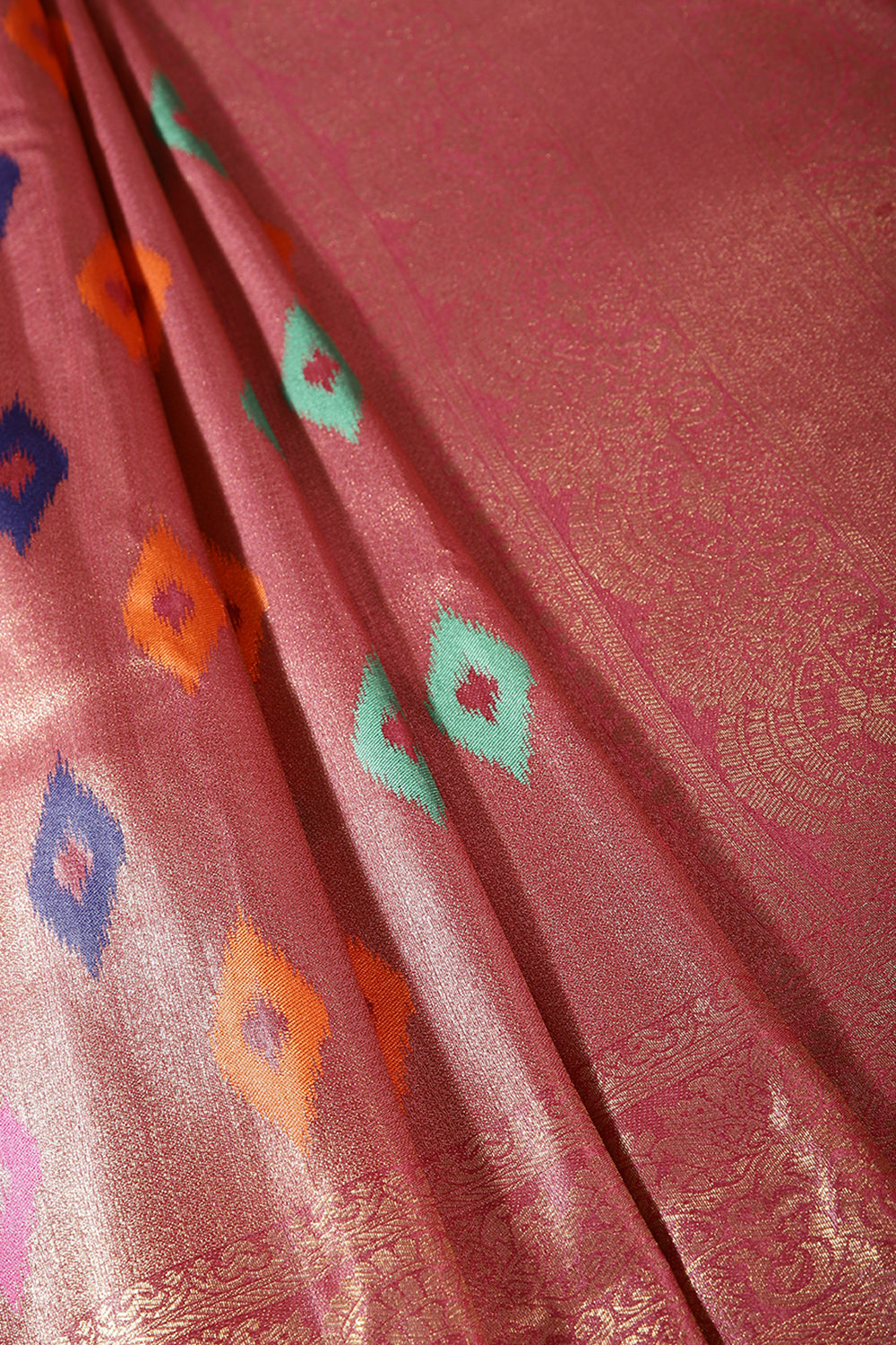 Mauve Color Silk Resham and Zari Woven Saree