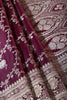 Wine Zari Woven Banarasi Silk Saree
